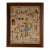 Vintage Framed Needlepoint Textile Wall Art With Whimsical Domestic Scene For Sale