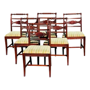 Vintage 1950s Bernhardt Mahogany Wood Dining Chairs, Set of 6