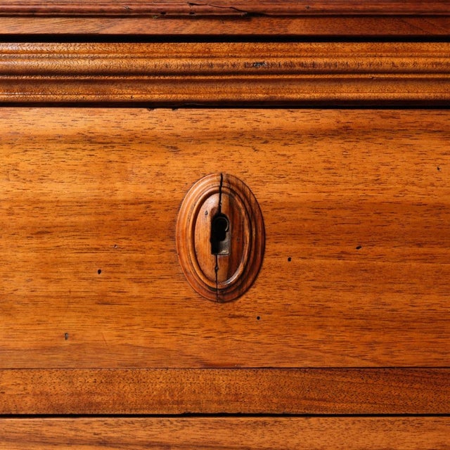 19th Century French Walnut Chest of Drawers With Marble Top For Sale - Image 9 of 14