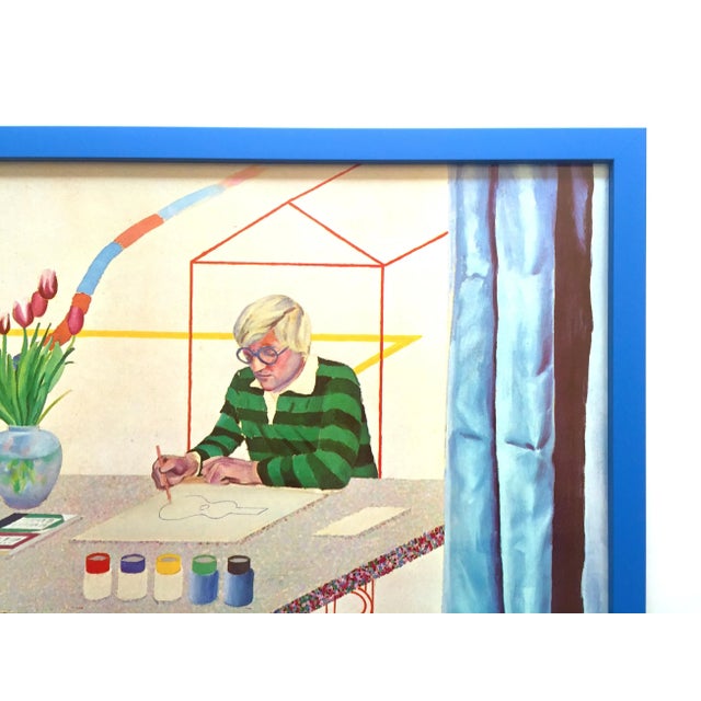 David Hockney Vintage 1977 Lithograph Print Framed Pop Art