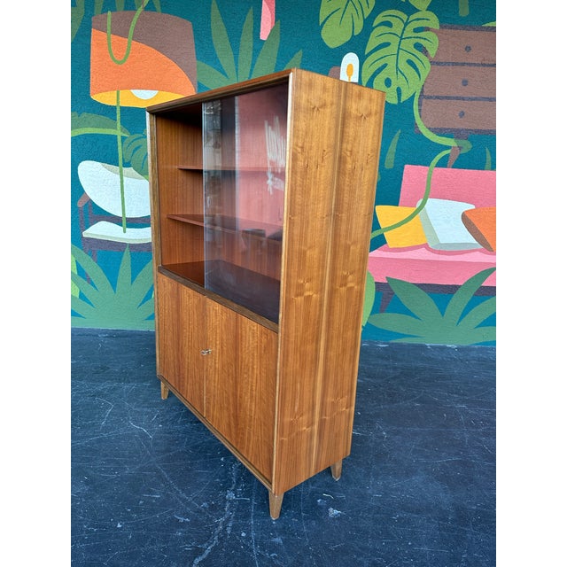 Mid-Century Modern 1950s Mid Century Modern German China Hutch Display Cabinet For Sale - Image 3 of 12