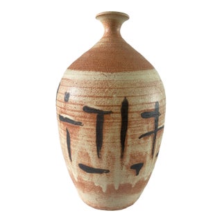 Mid 20th Century Signed Large Scale Figured Ceramic Studio Pottery For Sale