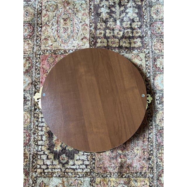 Glass Vintage Venetian Murano Rope Glass Vanity Tray Midcentury Italian Design Gold Brass Handles For Sale - Image 7 of 10