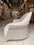 Artefacto Soft Ivory Lounge Chair With Leather Back For Sale - Image 4 of 5
