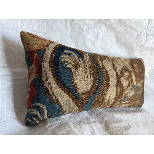 16th Century Brussels Tapestry Pillow With Figural Abstract Design For Sale - Image 4 of 7