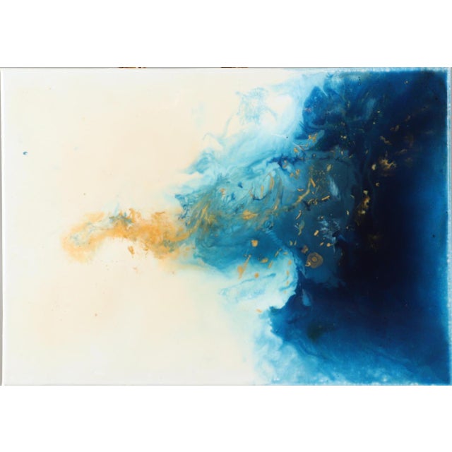 A. Martin, Artist Artwork Avalon, Resin and Acrylic, 1990s, Acrylic & Epoxy Resin For Sale - Image 4 of 4