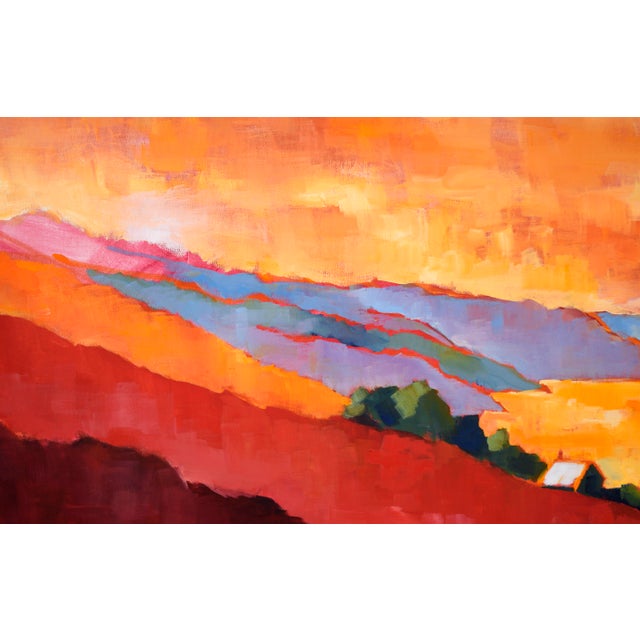 Orange "The Wild Coast - Big Sur" Contemporary Seascape in Oil on Canvas by Erin Gafill For Sale - Image 8 of 10