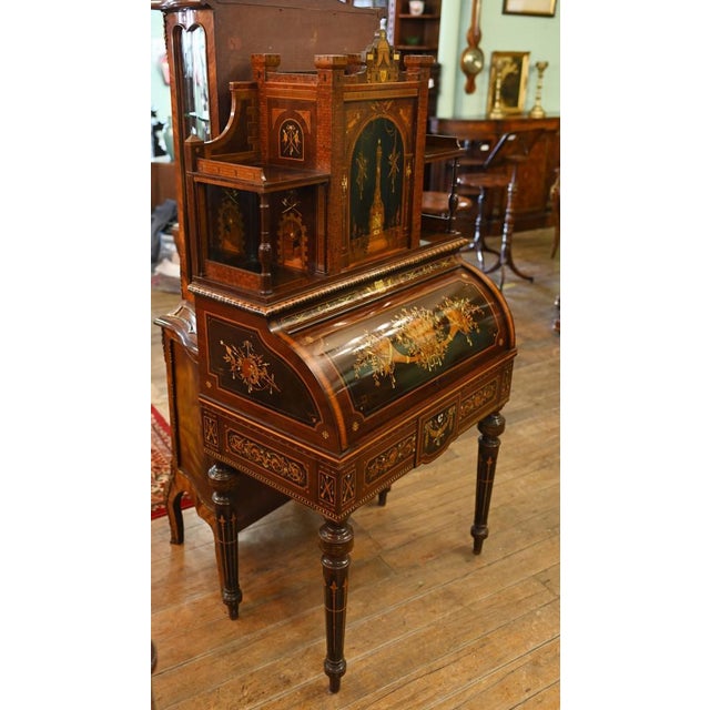 Antique Italian Cylinder Desk, 1880 For Sale - Image 12 of 18