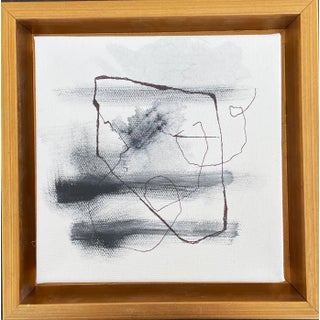 "Abstract II" Contemporary Abstract Expressionist Mixed-Media Painting, Framed For Sale