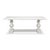 A marble white painted refectory table with a unique distressed white painted finish. With a molded edge and raised on...