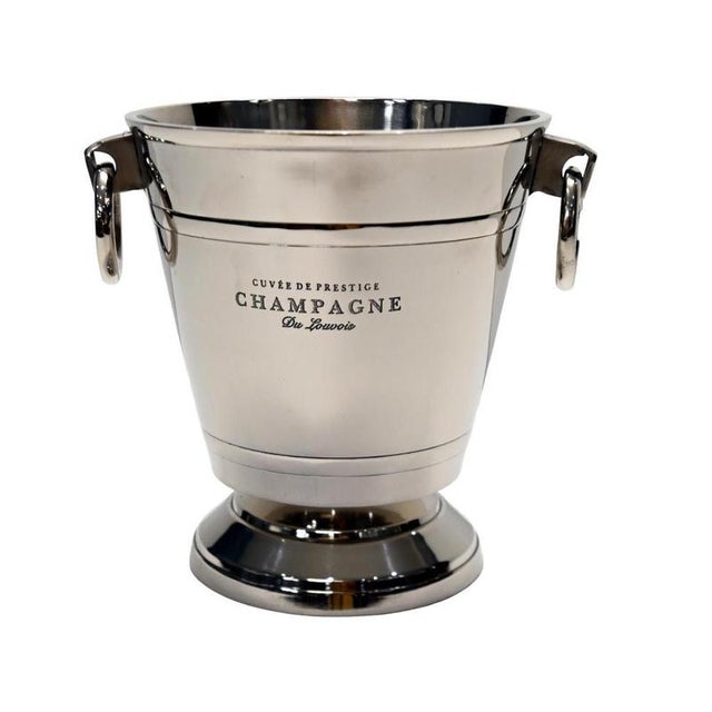Metal French Silver-Plated Champagne Cuvee Cooler For Sale - Image 7 of 9