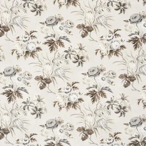 Schumacher Cecil Chintz Fabric in Grisaille