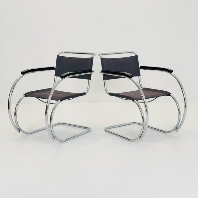 S533 /mr20 armchair by ludwig mies van der rohe for thonet, 1980s — bauhaus design, germany a stunning one of two s533...