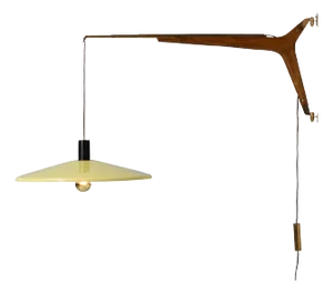 Adjustable Wall Lamp in Wood from Stilnovo, Italy, 1950s