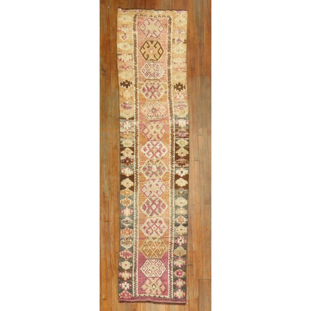 Textile Vintage Zabihi Collection Turkish Anatolian Runner - 2'9" x 11'10" For Sale - Image 7 of 9