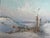 Mid Century Coastal Beach Scene Oil Painting 8 X 10” Framed For Sale - Image 4 of 6