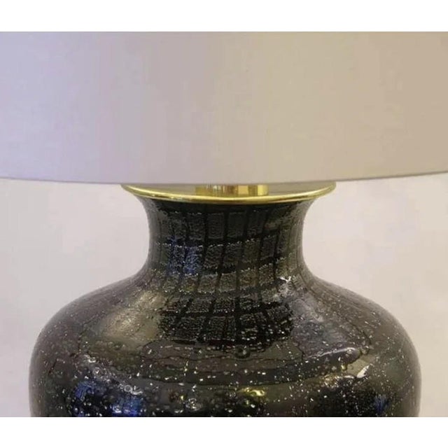 A striking pair of Italian table lamps commissioned by Pauly & C. and produced by VeArt, featuring original VeArt-Venini...