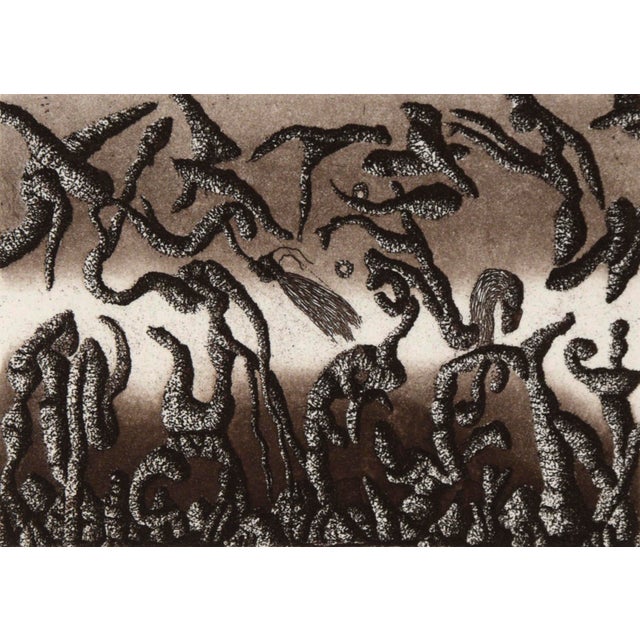 "Silent Dancers" - 1977 Surrealist Lithograph by Jim Crabb For Sale - Image 4 of 5