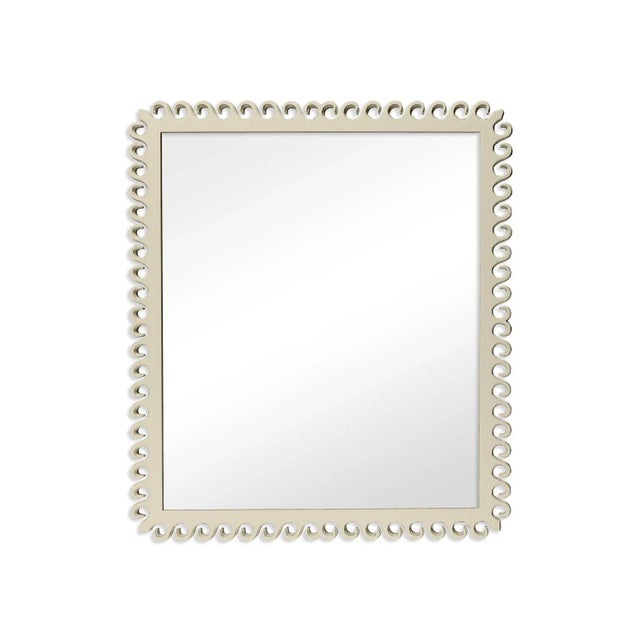 Contemporary Fleur Home Carnival Gras Rectangle Mirror in Delaware Putty, 32.5x43.75 For Sale - Image 3 of 3