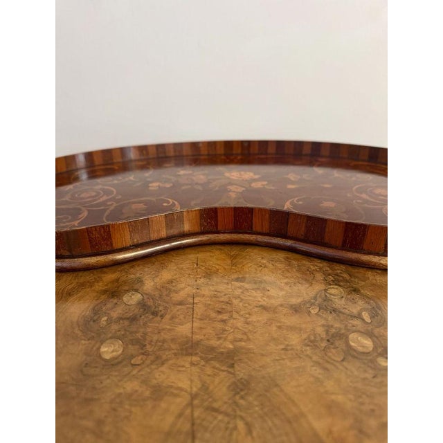 Antique Edwardian Marquetry Inlaid Tray, 1900 For Sale - Image 6 of 7