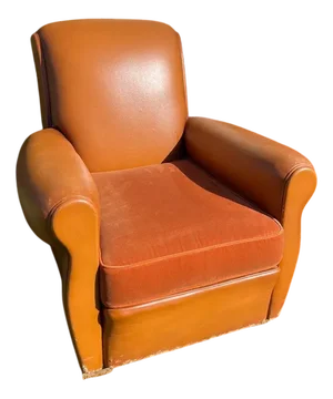Brown Leather Club Armchair
