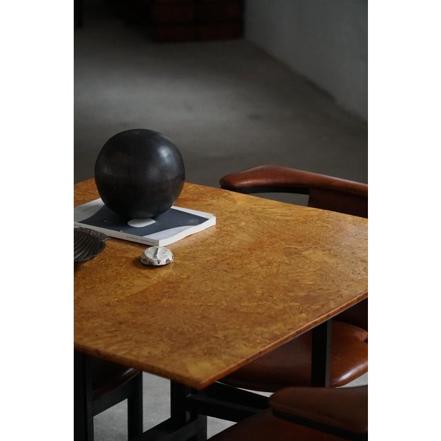 Wood Antique Swedish Tilt-Top Table in Birchroot, 1800-1850s For Sale - Image 7 of 18