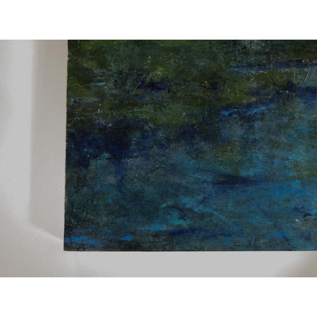 Early 21st Century Early 21st Century Plein Air Impressionist Moody Wetlands Landscape Painting For Sale - Image 5 of 8