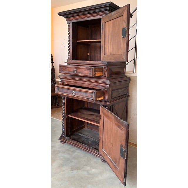 Antique 18th Century Oak Dutch Baroque Cushion Cabinet For Sale - Image 6 of 13