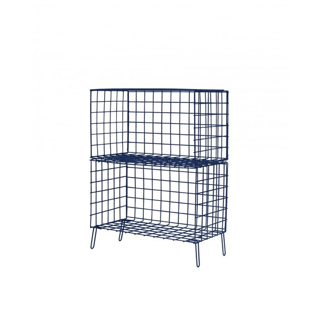 New Coral Wire Shelf Two Compartments Storage Shelf by Houtique For Sale - Image 4 of 9