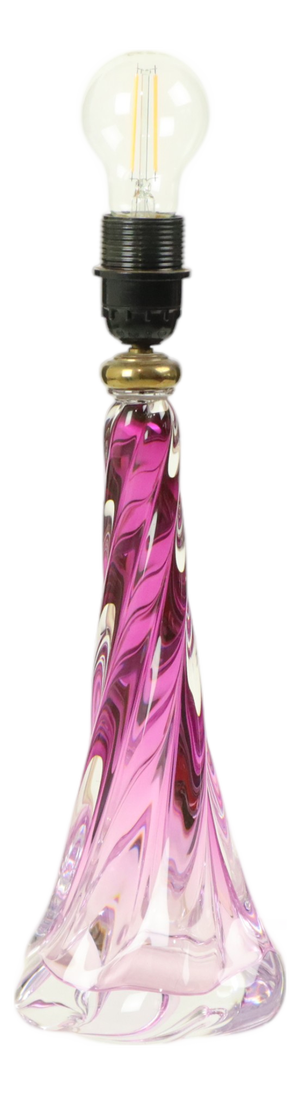 Purple Crystal Table Lamp from Val Saint Lambert, 1960s