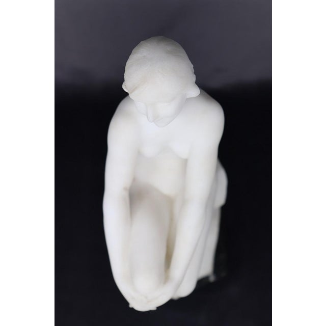 Art Deco Sculpture in White Carrara Marble, 1920s For Sale - Image 11 of 18