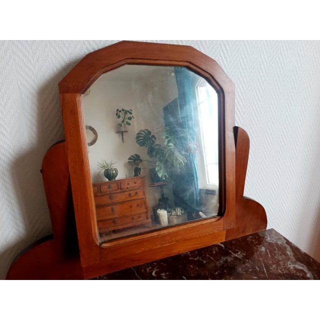 1950s Art Deco Dressing Table in Wood and Marble, 1940s For Sale - Image 5 of 13