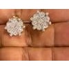 1.8 Carat, Cluster Stud Earrings 18 Karat Yellow Gold , Great Value 5.3 Gm For Sale - Image 16 of 18