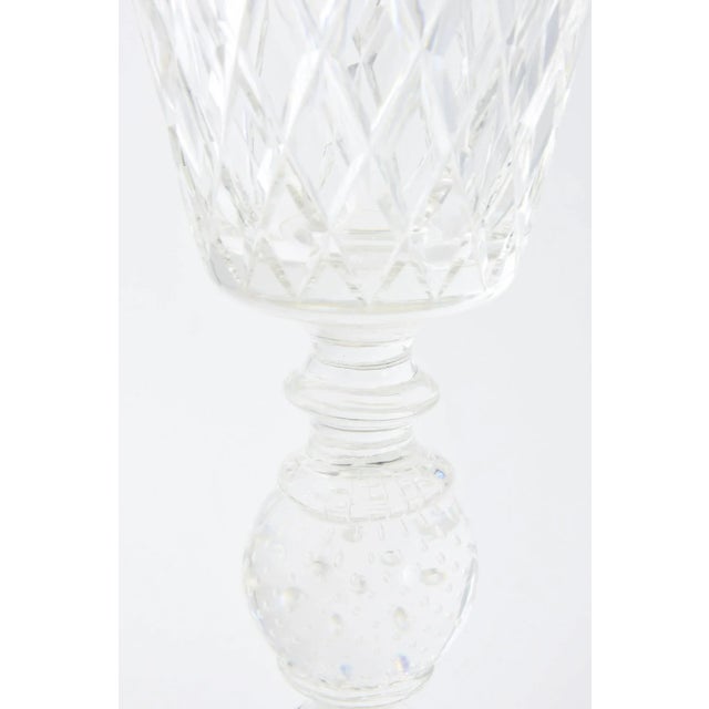 Mid-Century Modern Cut-Glass Chalice Shaped Pairpoint Vase For Sale In Miami - Image 6 of 9