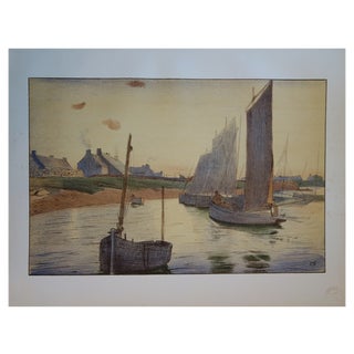 R.A. Ulmann, Sadness on the Sea, 1897, Original Lithograph For Sale