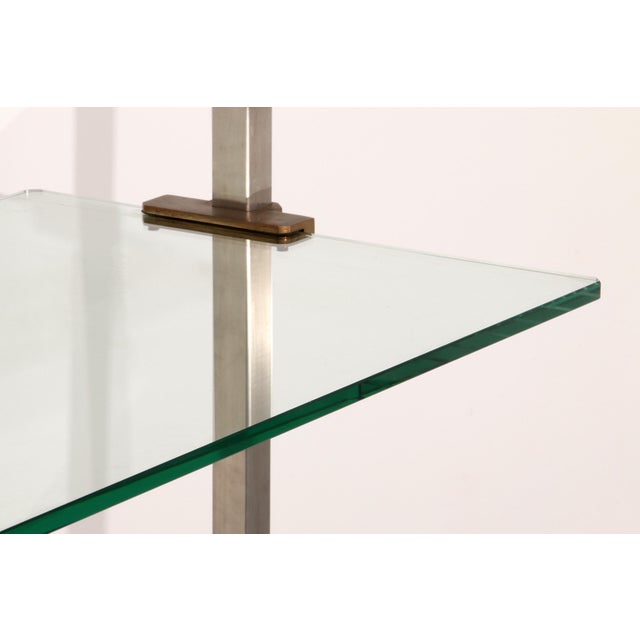 Metal Model R16 Corner Cabinet in Stainless Steel and Brass by Peter Ghyczy, 1970s For Sale - Image 7 of 10