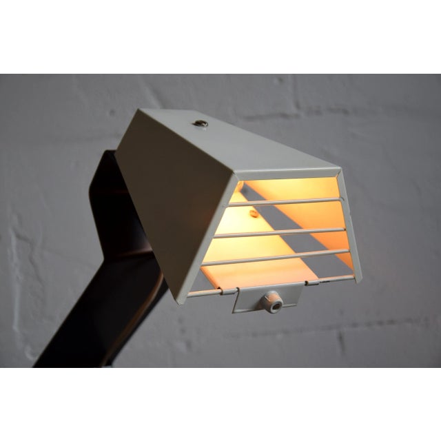 1960s Mid-Century Modern Black and White Table Desk or Nightstand Lamp For Sale - Image 5 of 14