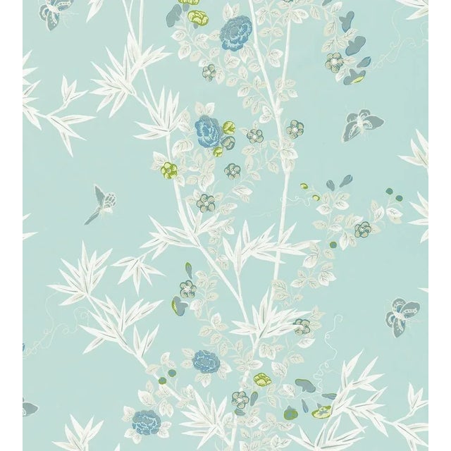 Sample - The House of Scalamandré Jardin De Chine Fabric, Ciel For Sale
