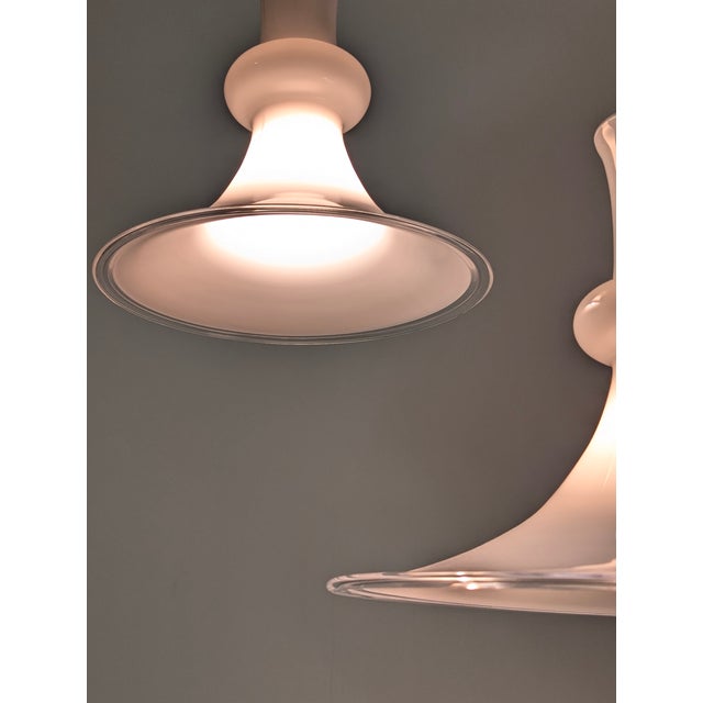 Glass Pendant Lamps for Royal Copenhagen, 1970, Set of 2 For Sale - Image 7 of 9