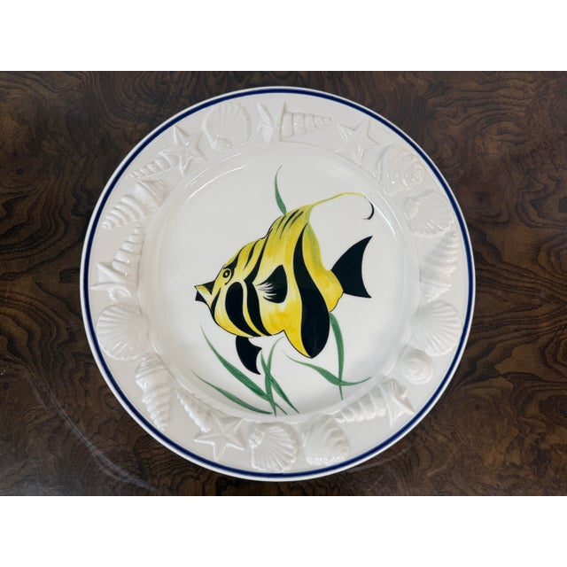Este Ceramiche Porcellane for Gump's Fish Plates, Set of Four For Sale - Image 9 of 12