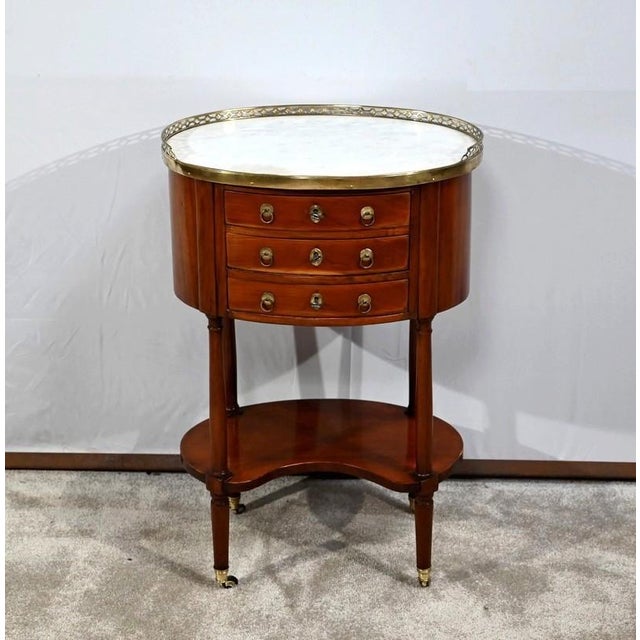 Louis XVI Mahogany Drum Table, Late 18th Century For Sale - Image 6 of 18