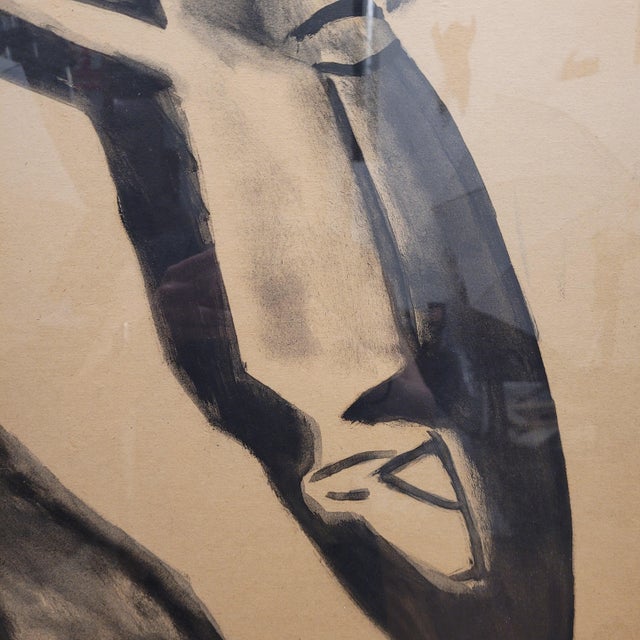 Black Reynold Henri Arnould, Moai, Easter Island, 1950s, Ink on Paper For Sale - Image 8 of 18