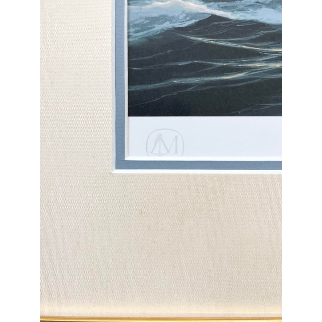 John Mecray “The Schooner Yacht Coronet…” Framed, Matted & Signed Print For Sale - Image 4 of 10