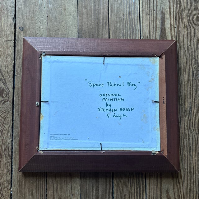 Contemporary Original Painting by Stephen Heigh “Space Patrol Boy” For Sale - Image 4 of 4