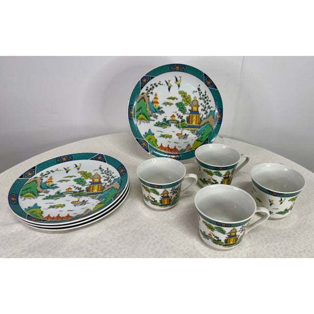 Vintage Chinese Garden Taste Setter by Sigma Set - 8pcs For Sale - Image 11 of 12