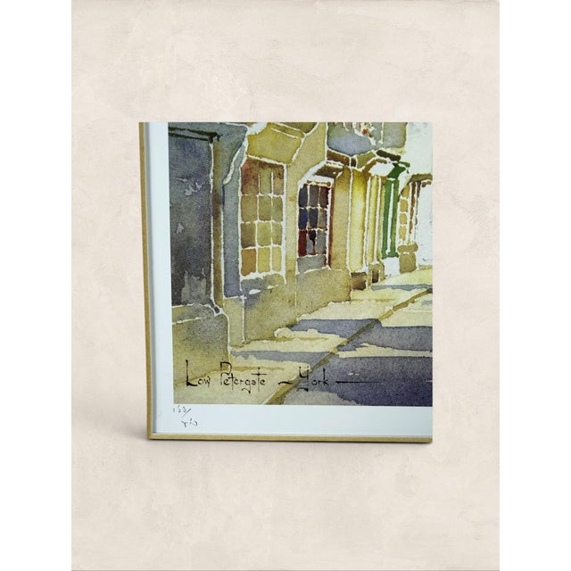Vintage English Low Petergate, York. Limited Edition Print Signed by 'Kw Burton' For Sale In Tampa - Image 6 of 6