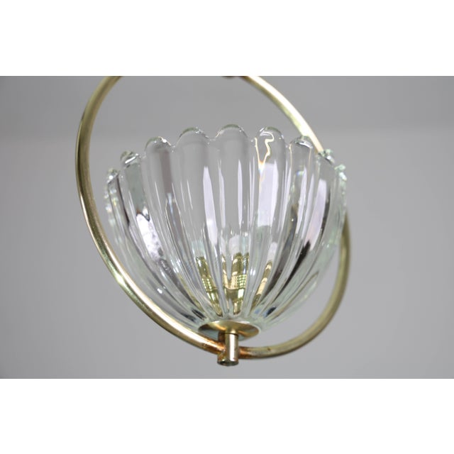 Glass 1950s Art Decò Barovier E Toso Pendant Light For Sale - Image 7 of 14