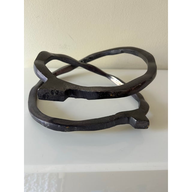 Early 21st Century Contemporary Abstract Metal Ring Sculpture For Sale - Image 5 of 11