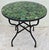 Metal 32" Moroccan Round Mosaic Table, Tamegrout Green Bejmat Style / Squares For Sale - Image 7 of 7