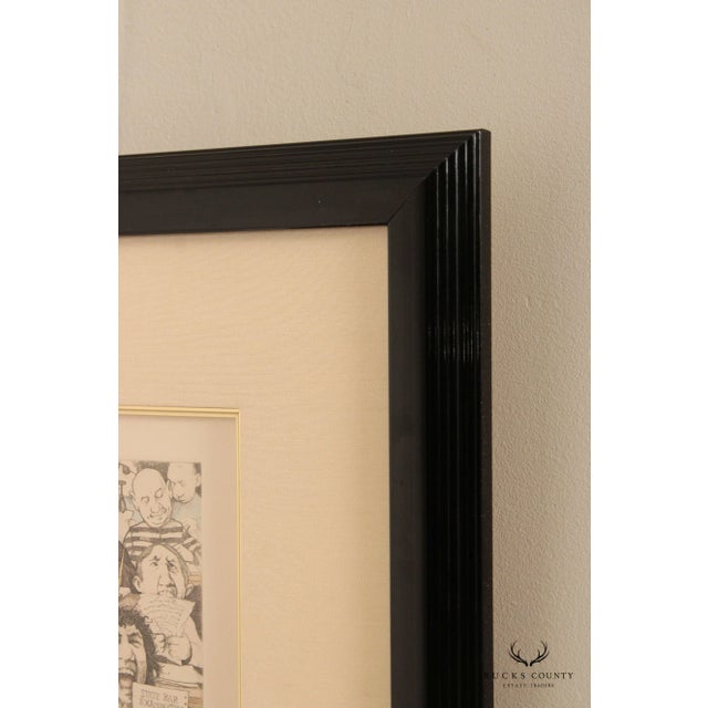 Glass Charles Bragg 'Bar Exam' Limited Edition Etching, Custom Framed For Sale - Image 7 of 13